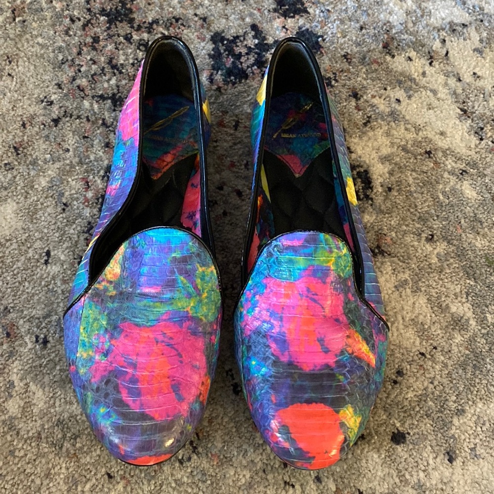 B Brian Atwood Multicolor Claudelle Loafers Sz. 6/36